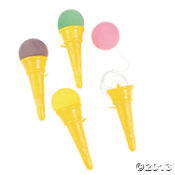 Plastic Ice Cream Cone Shooters<br>5"-1 dozen